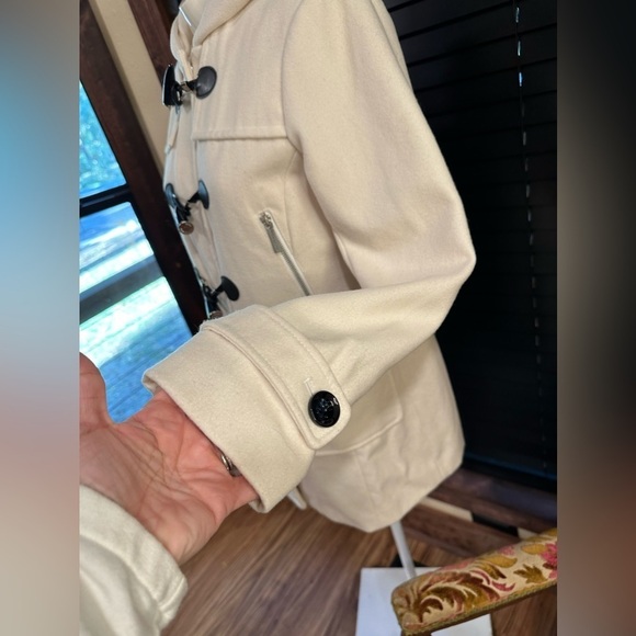 EUC MICHAEL KORS WOMENS COAT WITH HOOD AND BACK BELT MONTGOMERY STLE Sz Sp - Picture 5 of 11